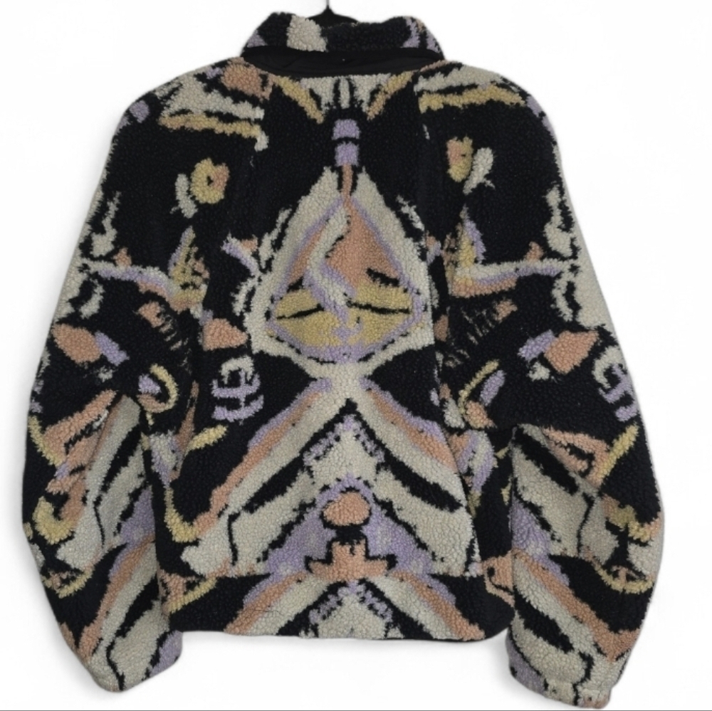 Free People Movement Rocky Ridge Fleece Button Down Multicolor Jacket Size S.P - Picture 3 of 4